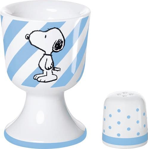 United Labels 0106879 – Best of Snoopy-Classic Eierbecher mit Salzstreuer Porzellan in prämierter Geschenkverpackung