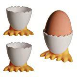Eierbecher Kunststoff auf Entenfüßen x3