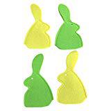 4x Hase grün gelb | 20 x 10 cm Hasen-Deko | Frühling Frühlings-hase Eierwärmer | Osterdeko | Ostern | Meister-Lampe | Häschen | Osterhase | Dekohase Filz | Blitzversand molinoRC® BRD