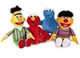 SESAMSTRASSE PLÜSCH FIGUREN 4ER SET BERT,ELMO,ERNIE,KRÜMELMONSTER 21CM